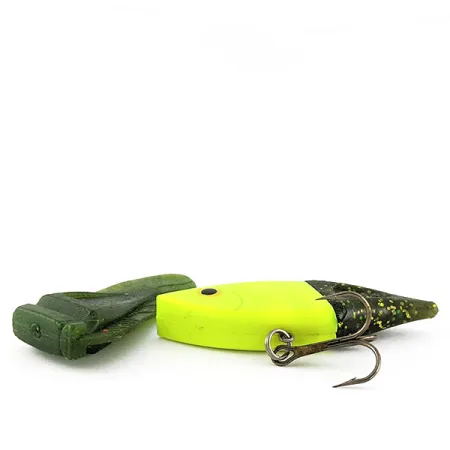Vintage Berkley PowerBait Power Rattle, 1/2oz green/chartreuse fishing lure #21365