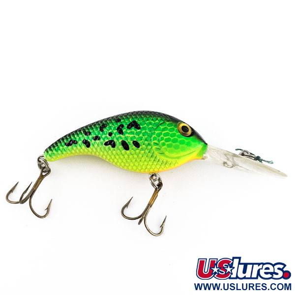 Vintage   Bass Pro Shops XPS Lazer Eye Deep Diver UV, 1/2oz green tiger UV fishing lure #21373