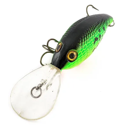 Vintage Bass Pro Shops XPS Lazer Eye Deep Diver UV, 1/2oz green tiger UV fishing lure #21373