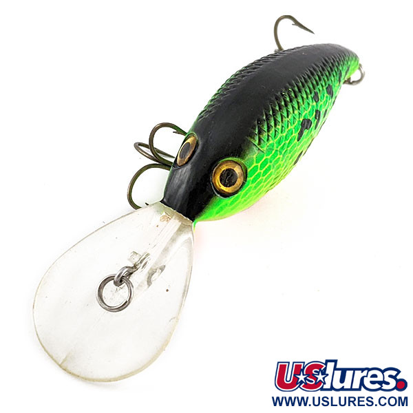 Vintage   Bass Pro Shops XPS Lazer Eye Deep Diver UV, 1/2oz green tiger UV fishing lure #21373