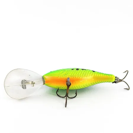 Vintage Bass Pro Shops XPS Lazer Eye Deep Diver UV, 1/2oz green tiger UV fishing lure #21373