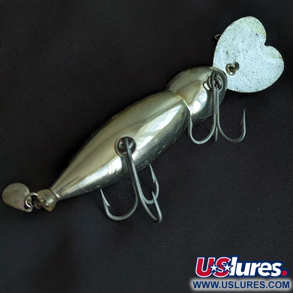 Vintage   Whopper Stopper Hellbender, 3/4oz silver fishing lure #21376