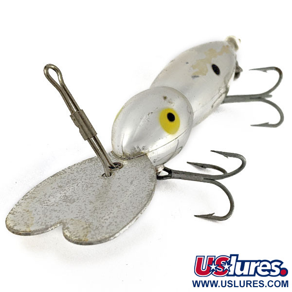 Vintage   Whopper Stopper Hellbender, 3/4oz silver fishing lure #21376