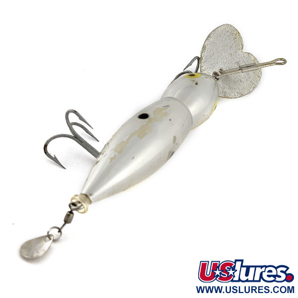 Vintage   Whopper Stopper Hellbender, 3/4oz silver fishing lure #21376