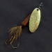 Vintage  Yakima Bait Worden’s Original Rooster Tail 4, 1/4oz gold/bordeaux spinning lure #21383