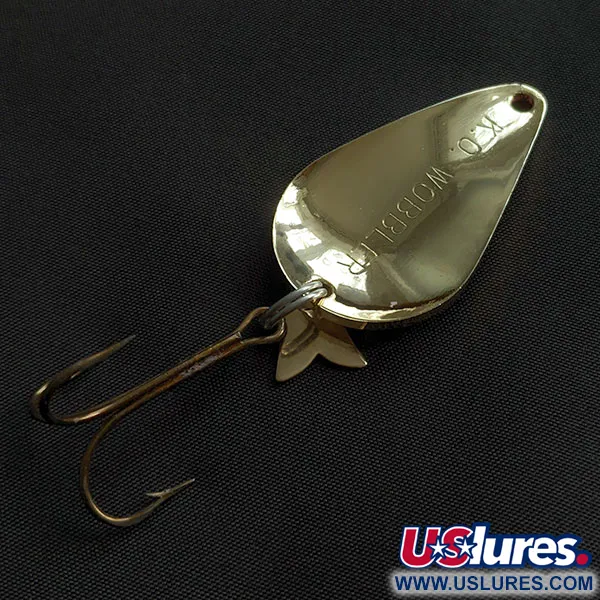 Vintage Acme K.O. Wobbler, 1/2oz gold fishing spoon #21396