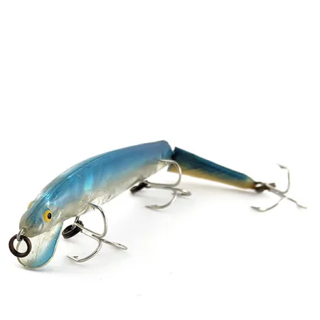 Vintage Bill Norman Deep 2J, 1/3oz Clear/blue fishing lure #21402