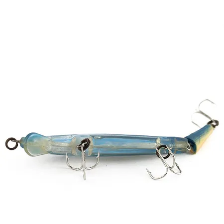 Vintage Bill Norman Deep 2J, 1/3oz Clear/blue fishing lure #21402