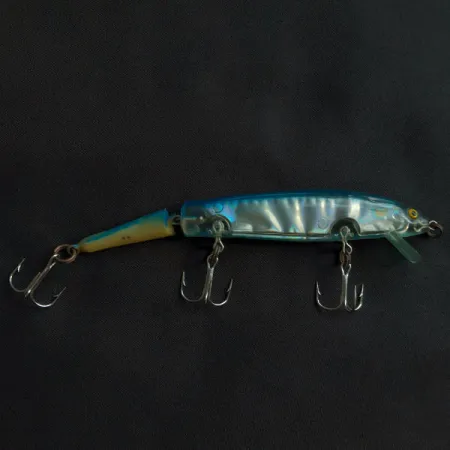 Vintage Bill Norman Deep 2J, 1/3oz Clear/blue fishing lure #21402