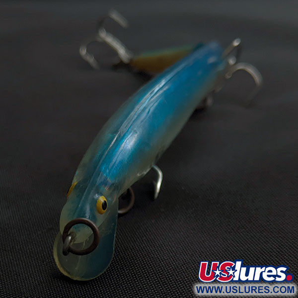 Vintage   Bill Norman Deep 2J, 1/3oz Clear/blue fishing lure #21402