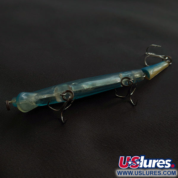 Vintage   Bill Norman Deep 2J, 1/3oz Clear/blue fishing lure #21402