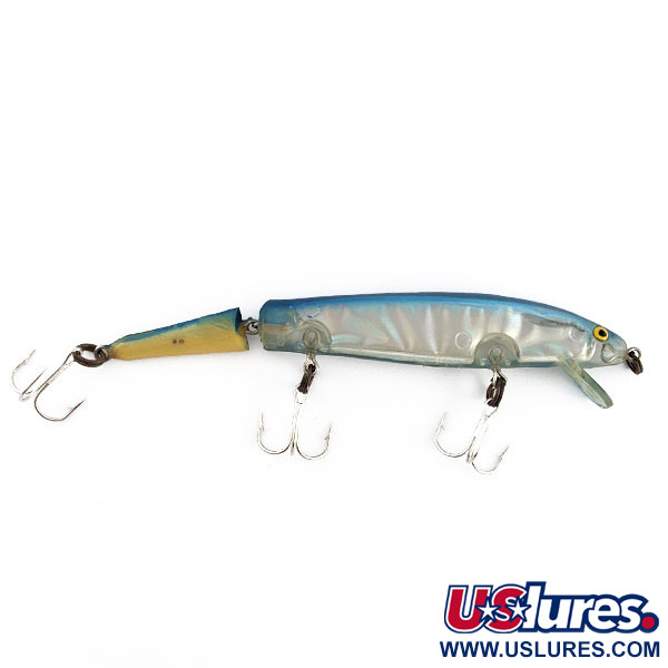 Vintage   Bill Norman Deep 2J, 1/3oz Clear/blue fishing lure #21402