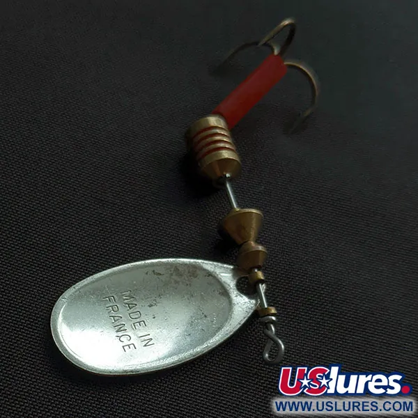 Vintage   Mepps Aglia 2, 3/16oz silver/red/white spinning lure #21412