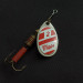 Vintage   Mepps Aglia 2, 3/16oz silver/red/white spinning lure #21412