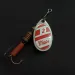 Vintage   Mepps Aglia 2, 3/16oz silver/red/white spinning lure #21412