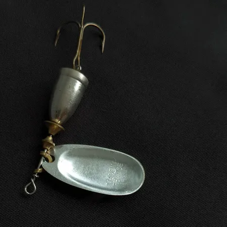 Vintage Blue Fox Super Vibrax 3, 1/4oz Silver spinning lure #21414