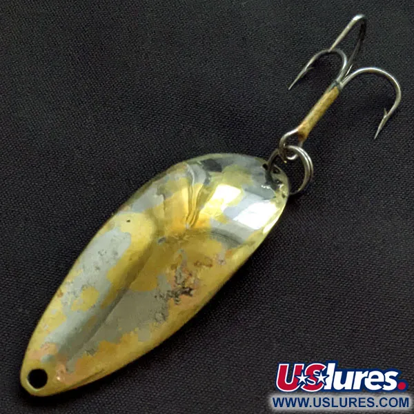 Vintage  Seneca Little Cleo (Hula Girl), 2/3oz gold/nickel fishing spoon #21423