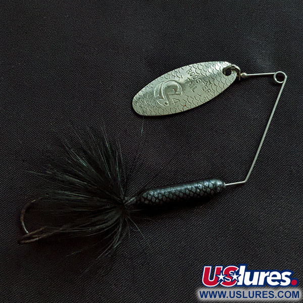 Vintage  Yakima Bait Super Rooster Tail Spinnerbait, 1/4oz silver spinning lure #21429