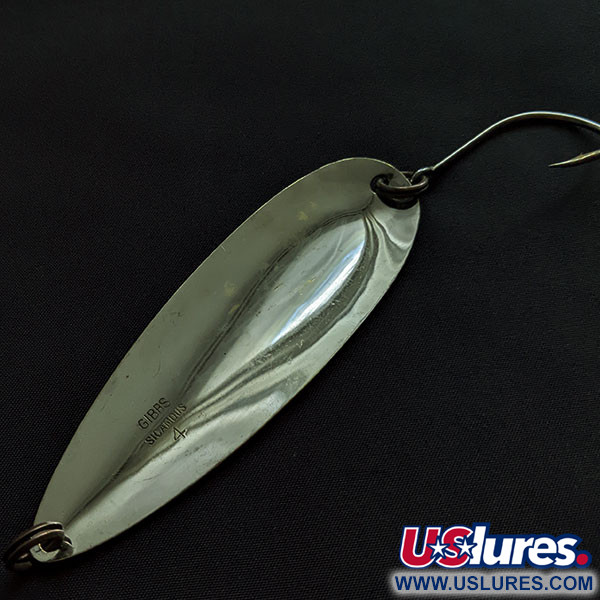 Vintage   Gibbs Sicamous 4, 3/5oz nickel fishing spoon #21433