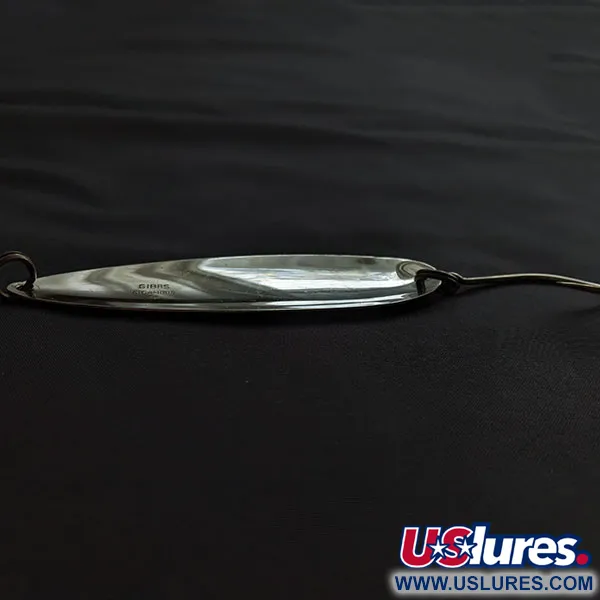 Vintage   Gibbs Sicamous 4, 3/5oz nickel fishing spoon #21433