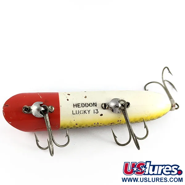 ルアー・フライ Heddon DOWAGIAC Wood Lucky 13 Vintage Heddon Lucky 13, 3/4oz fishing lure #21435