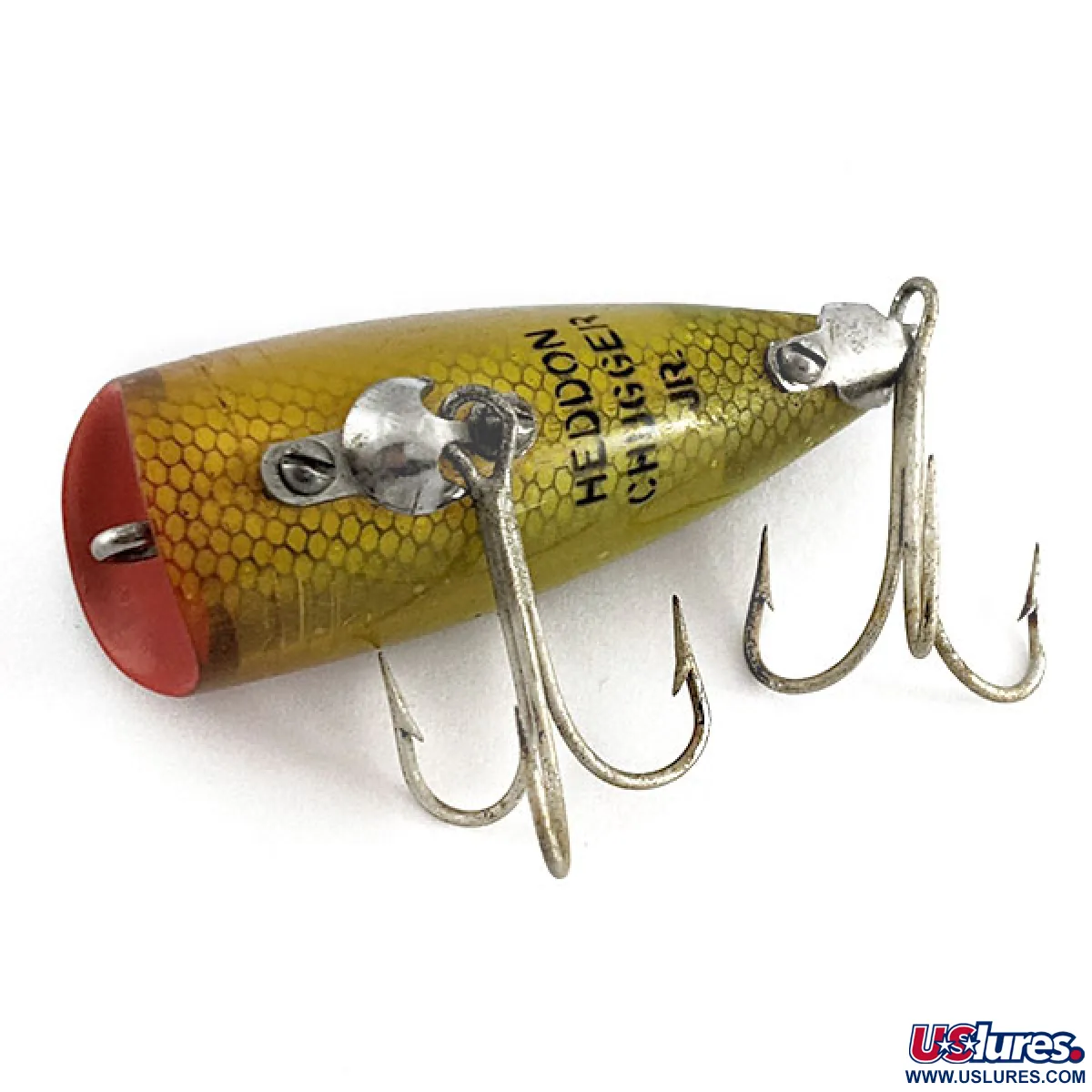Vintage Heddon Chugger Jr , 1/3oz Perch fishing lure #21436