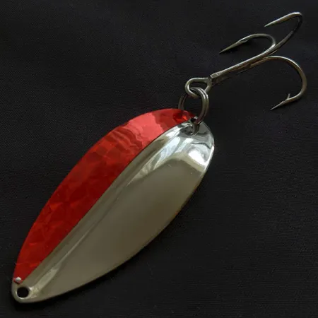 Vintage TODDCO Main Liner, 3/4oz nickel/ red fishing spoon #21487