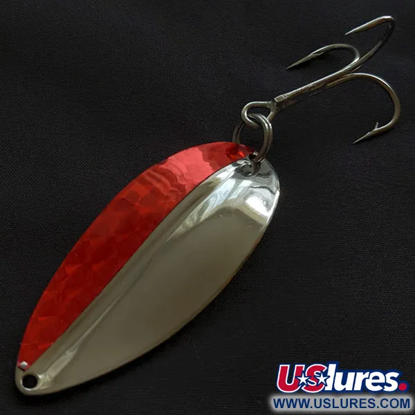 Vintage  TODDCO Main Liner, 3/4oz nickel/ red fishing spoon #21487