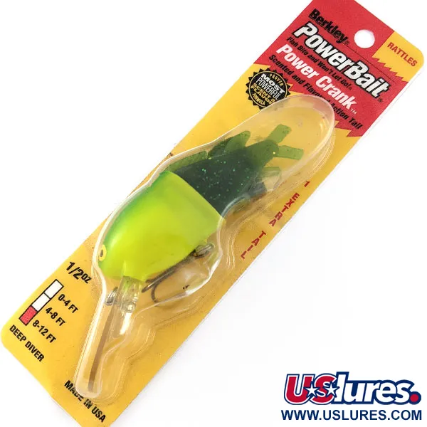   Berkley PowerBait Power Crank, 1/2oz сhartreuse fishing lure #21491