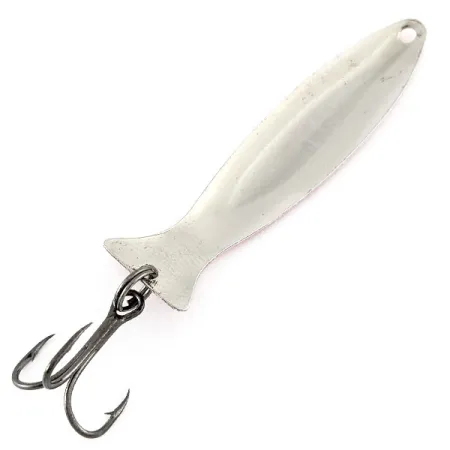 Vintage Worth Fly Rod Demon, 3/32oz red/white/nickel fishing spoon #21501