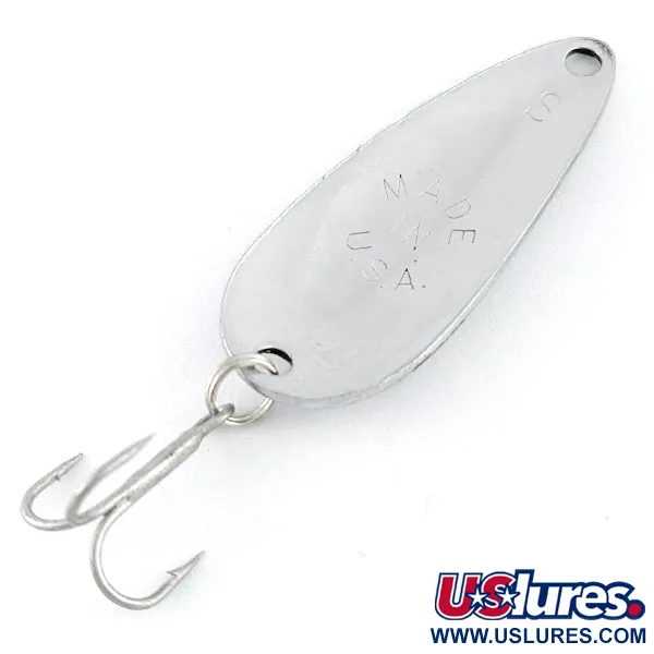 Vintage Worth Chippewa Steel Spoon, 3/16oz nickel fishing spoon #21502