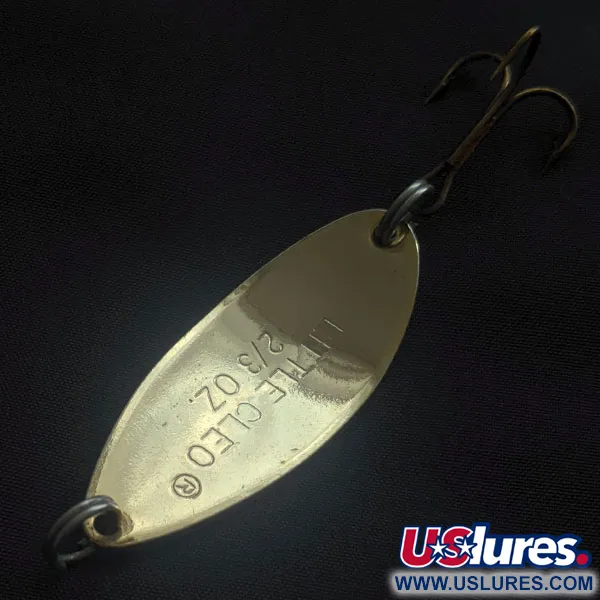 Vintage Acme Little Cleo, 2/3oz gold fishing spoon #21507