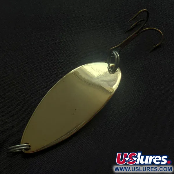 Vintage Acme Little Cleo, 2/3oz gold fishing spoon #21507