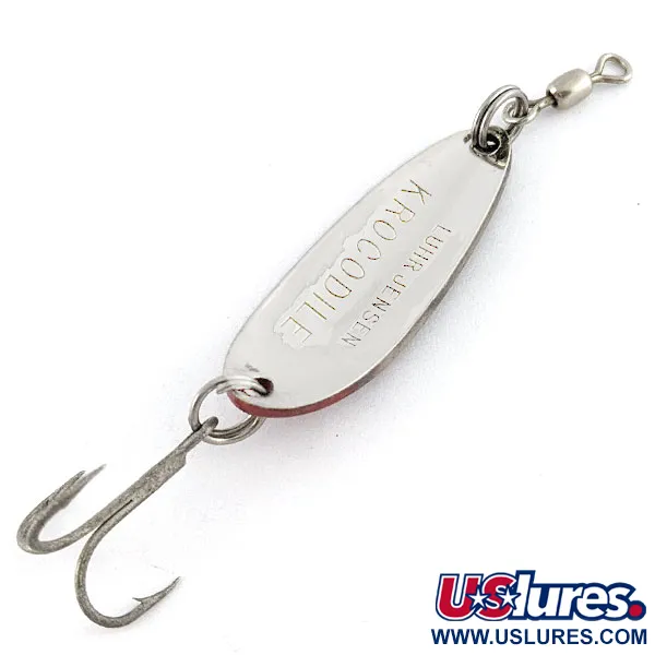 Vintage Luhr Jensen Krocodile, 1/3oz brown fishing spoon #21518