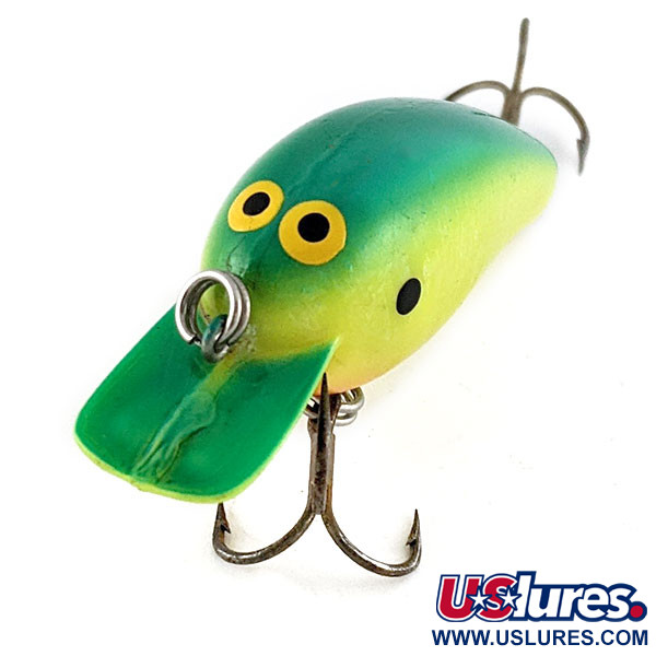 Vintage   Norman Baby N, 1/4oz yellow/green fishing lure #21535