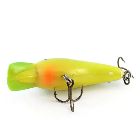 Vintage Norman Baby N, 1/4oz yellow/green fishing lure #21535