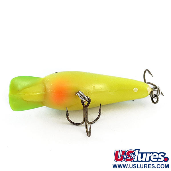 Vintage   Norman Baby N, 1/4oz yellow/green fishing lure #21535