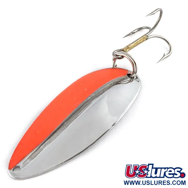 Vintage TODDCO Main Liner, 2/5oz nickel/orange fishing spoon #21537