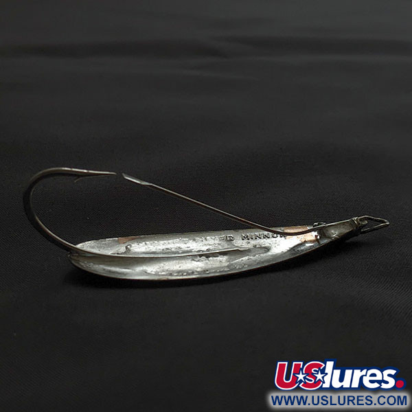 Vintage   Johnson Silver Minnow, 2/5oz silver fishing spoon #21544