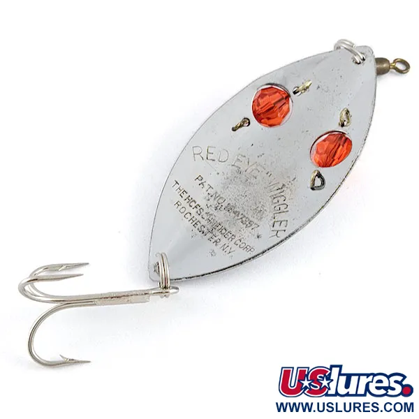 Vintage Hofschneider Red Eye Wiggler, 1oz nickel/red eyes fishing spoon #21548