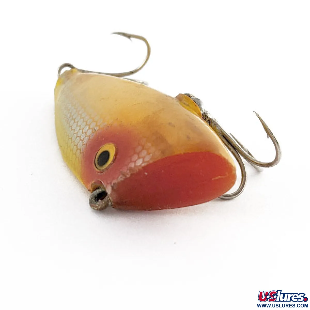 Vintage Whopper Stopper Bayou Boogie, 1/3oz yellow back silver plate  fishing lure #21551