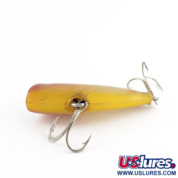 Vintage   Whopper Stopper Bayou Boogie, 1/3oz yellow back silver plate fishing lure #21551