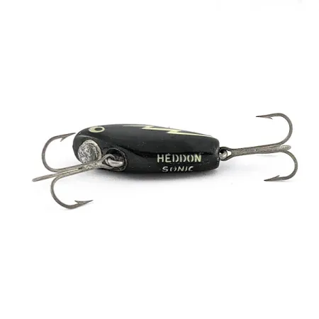 Vintage Heddon Sonic, 1/4oz black fishing lure #21552
