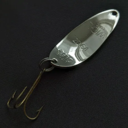 Vintage Acme Little Cleo (1980s), 1/3oz nickel/blue fishing spoon #21557