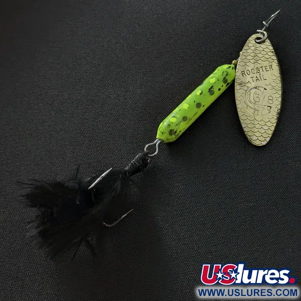 Vintage  Yakima Bait Worden’s Original Rooster Tail, 2/5oz gold spinning lure #21572