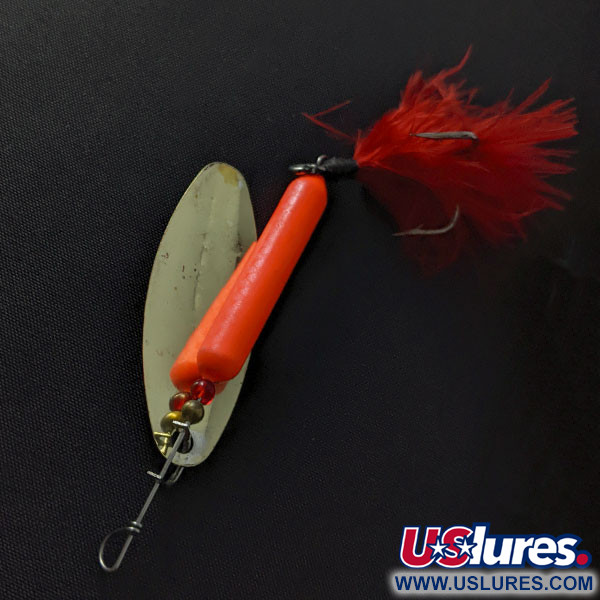 Vintage  Yakima Bait Worden’s Original Rooster Tail, 1/2oz gold/hot pink spinning lure #21576