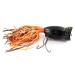 Vintage   Fred Arbogast Hula Popper, 1/4oz black fishing lure #21579