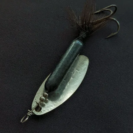 Vintage Yakima Bait Worden’s Original Rooster Tail, 2/5oz nickel/black spinning lure #21593