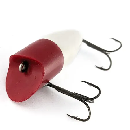 Vintage Kmart Kresge popper, 1/3oz red/white fishing lure #21597