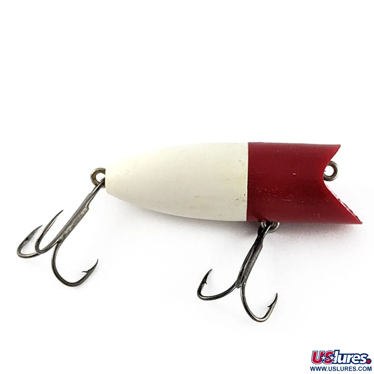 Vintage Kmart Kresge popper, 1/3oz red/white fishing lure #21597